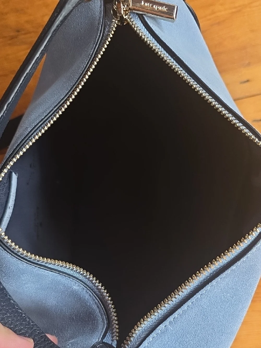 Kate Spade Blazer Blue Crossbody Bag Suede & Leather NWT